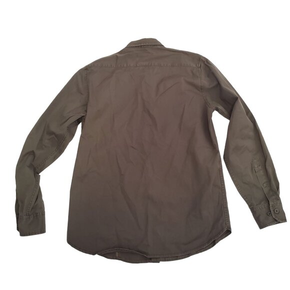 Fossil Mens Vintage Fit Long Sleeve ButtonUp Shirt Size Large Olive Green Cotton - Picture 5 of 8
